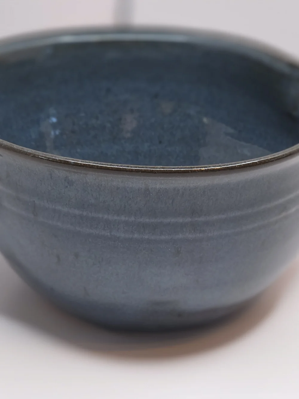 Vintage Pottery Batter Bowl Cobalt Blue- Rustic Farmhouse